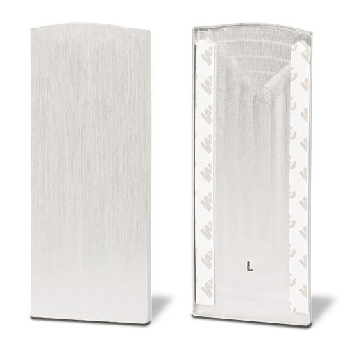 TL-6021 Eindkap links met afdekkap aluminium naturel geanodiseerd