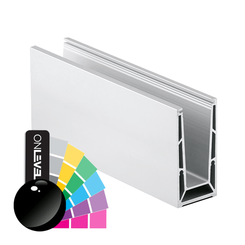 TL-6500 Glas profiel  L=5000mm alum. RAL glanzend