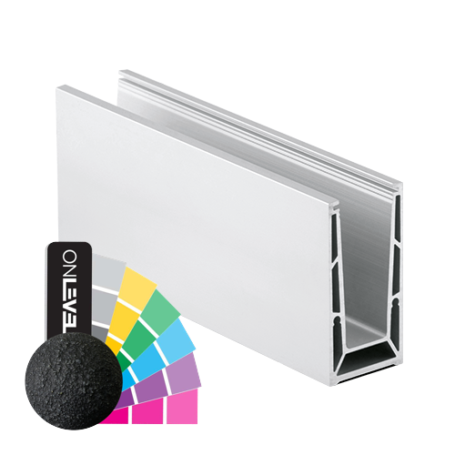 TL-6500 Glasprofil  L=5000mm Aluminium RAL struktur