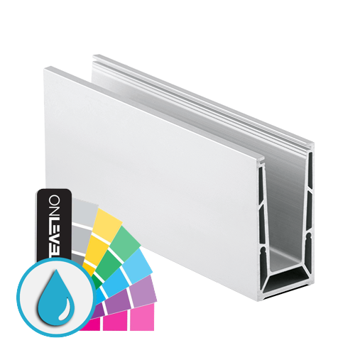 TL-6500 Glass profile  L=5000mm aluminum ARMOR RAL