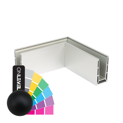 TL-6500 Eckverbinder 90° innen/außen Aluminium RAL matt