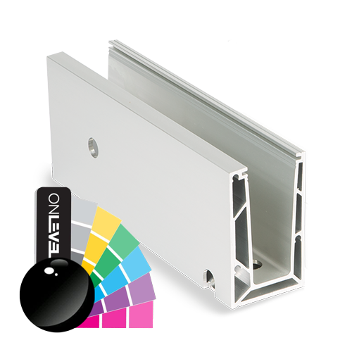 TL-6501 Glasprofil  L=5000mm Aluminium RAL glänzend