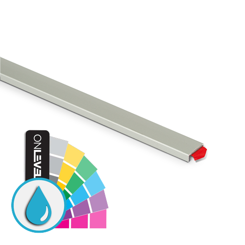 Verre protection pour verre 15-17.5mm L=1000mm, aluminium ARMOR RAL (auto-adhésif incl. )