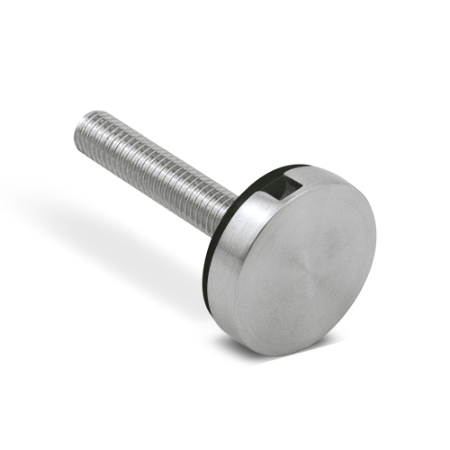 Glas adapter Ø30mm voorzijde rvs 304 geborsteld
