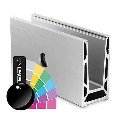 TL-6051 Glas profiel  L=5000mm alum. RAL glanzend