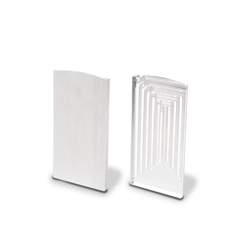 TL-6051 Endkappe links mit Abdeckleiste Aluminium unbehandelt