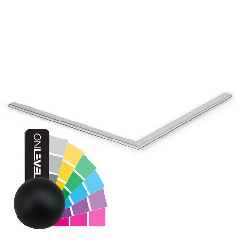 Glass edge protection, corner 90° glass 10-11.5mm, aluminum RAL (struct.) including glass mounting tape