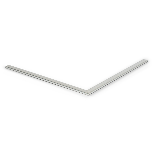 Glass edge protection, corner 90° glass 12-13.5mm, alum. natural anodized including glass mounting tape