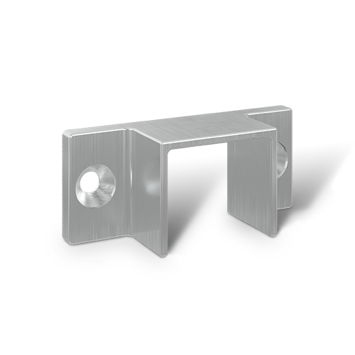 Wandflansch für U-Profil 26x23x2mm Aluminium unbehandelt