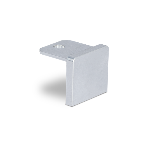 Embout d'extrémité plat U 26x23x2mm aluminium anodis
