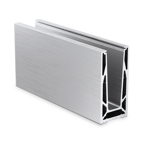 TL-6080 Glass profile L=5000mm aluminum natural anodized
