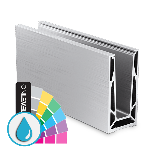 TL-6080 Glass profile  L=5000mm aluminum ARMOR RAL