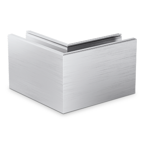 TL-6080 Hoek 90° binnen/buiten aluminium naturel geanodiseerd