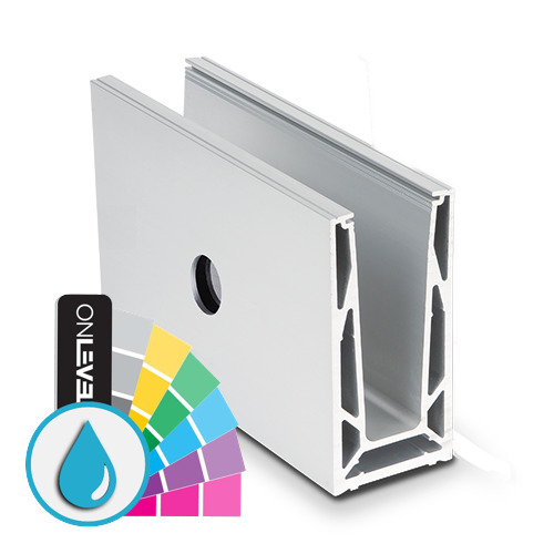 TL-6081 Glas profiel  L=5000mm aluminium ARMOR RAL