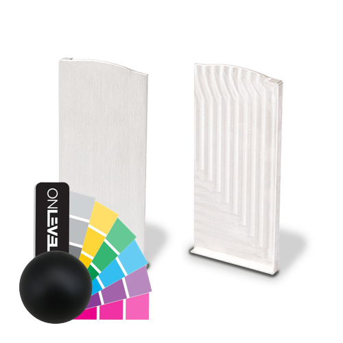 TL-6081 Embout droit avec habillage alum. RAL structuré