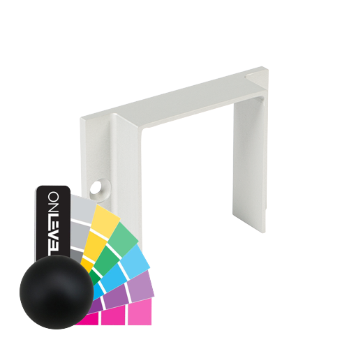 LAZORTRACK muurflens 56x60mm, alum. RAL mat
