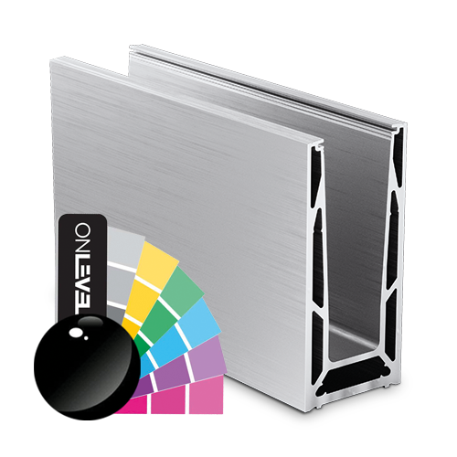 Glas profiel TL-6140, L=5000mm alum. RAL glanzend