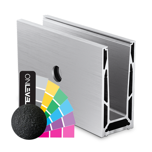 Glass profile TL-6141, L=5000mm aluminum RAL (struct.)