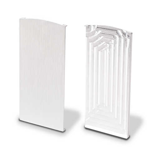 TL-6141 Eindkap rechts aluminium onbehandeld