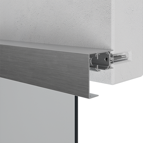 INFINITYSLIDE 69kg mural distance Profil ensemble verre/bois L=2mtr, aluminium anodisé