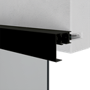 INFINITYSLIDE 69kg muur afstand profiel set glas/hout L=2mtr, aluminium zwart geanodiseerd