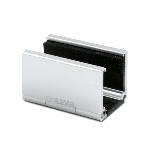 INFINITYSLIDE 69kg vloergeleider voor glas 8-10.76mm, aluminium edelstaal effect