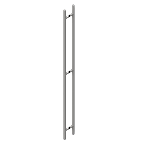 Guidon ensemble Ø25mm H=1800mm, inox 304 brossé