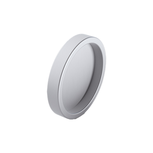 Muschelgriff Satz selbstklebend Ø65x10mm, Aluminium natur eloxiert