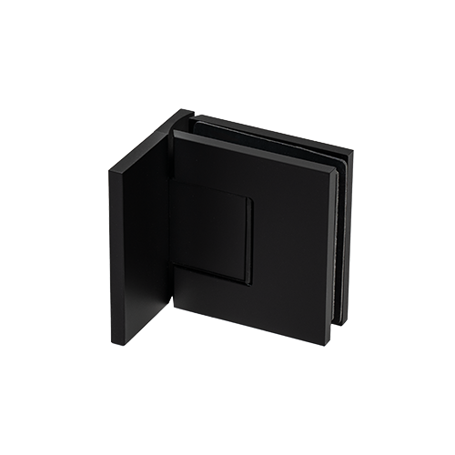 EXCITE showerdoor hinge glass-wall 90°, 2-directional glass 8/10mm, brass Stealth Black