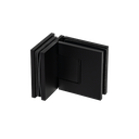 EXCITE douchedeur scharnier glas-glas 90°, 2-richtingen glas 8/10mm, messing Stealth Black