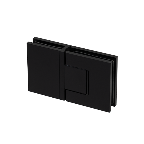 EXCITE shower door swing hinge glass-glass 180° with zero position adjustment glass 8/10mm, brass Stealth Black