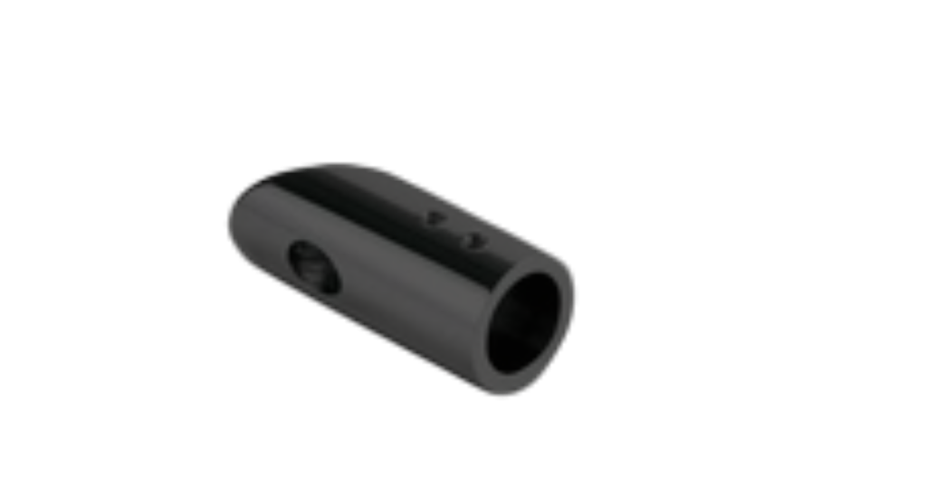 Hoek verbinder 45° voor buis Ø19mm, messing Stealth Black