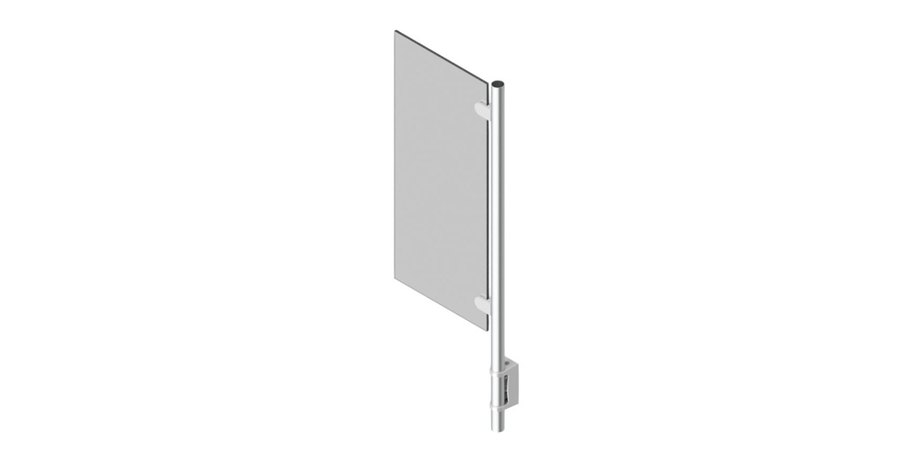 EMPIRE STATE POST Side, Ø42.4x2mm,  H=1285mm, Endpfosten rechts, KRONOS V4A gebürstet (Auslaufprodukt bis 30.06.2026 oder solange der Vorrat reicht)