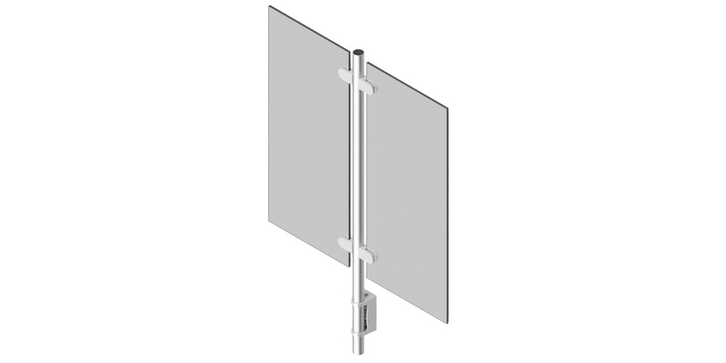EMPIRE STATE POST Side, Ø42.4x2mm,  H=1285mm, Mittelpfosten, KRONOS V2A gebürstet (Auslaufprodukt bis 30.06.2026 oder solange der Vorrat reicht)