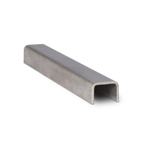 Handlauf U-Profil 26x20x2mm, L=4000mm V2A gebürstet