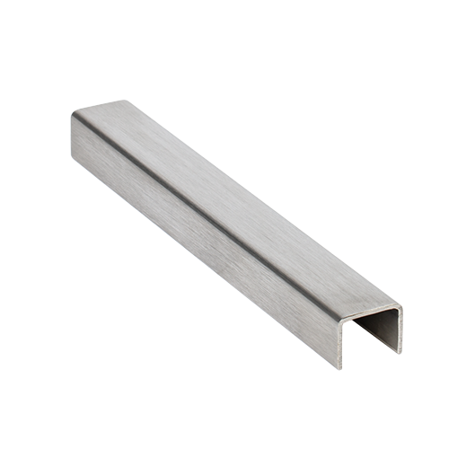Handrail U-profiel 26x20x2mm, L=4000mm rvs 316 geborsteld