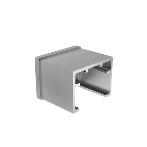 Eindkap vlak glashandreling 40x30x1mm rvs 304 geborsteld