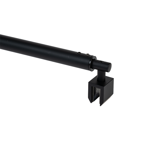 Stabilisation ensemble Ø19mm réglable 720-1020mm paroi-verre 90° verre 6/8/10mm, laiton Stealth Black