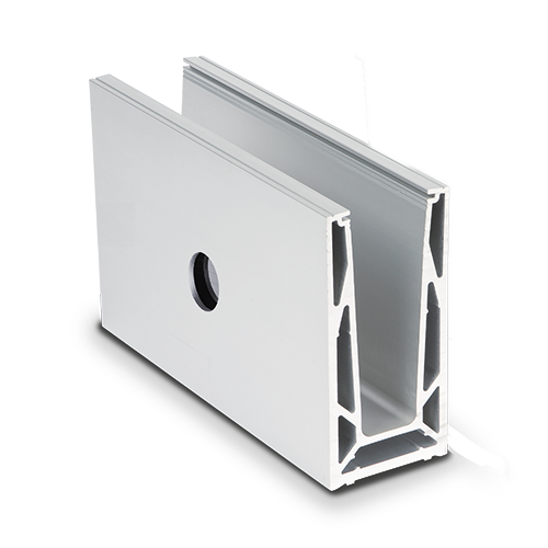 TL-6081 Glass profile  L=2500mm aluminum natural anodized