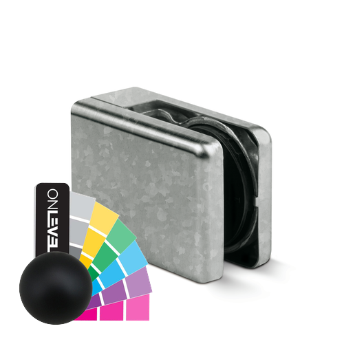 KRONOS square, square, connection flat glass 8-12.76mm indoor use covercaps stainless steel