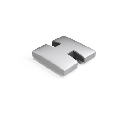 GUARDIAN OF THE UNIVERSE midpost endcap open 58x58mm, alum. natural anodized