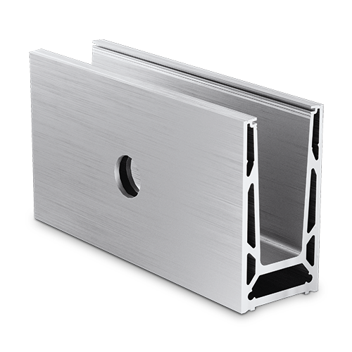 TL-6051 Glasprofil L=200mm Aluminium natur eloxiert