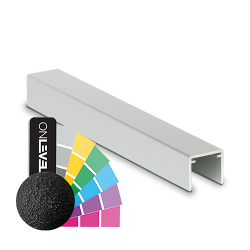 Handlauf U-Profil 42x34x3mm L=5000mm, Aluminium RAL struktur