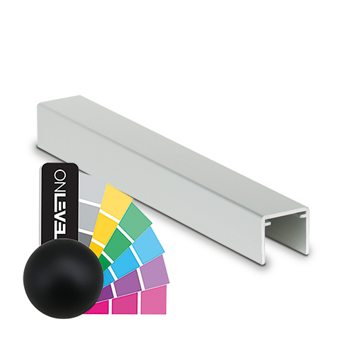 Handlauf U-Profil 26x23x2mm L=5000mm, Aluminium RAL matt