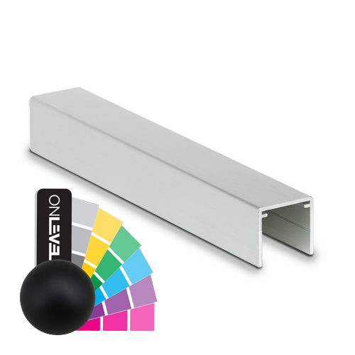 Handlauf U-Profil 30x28x2mm L=5000mm, Aluminium RAL matt