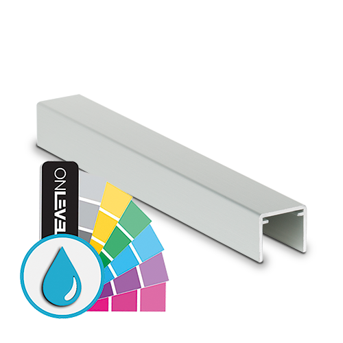 Handrail U-profile 26x23x2mm L=5000mm, aluminum ARMOR RAL