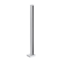 GUARDIAN OF THE UNIVERSE Endpfosten oben geschlossen 58x58mm H=1100mm Glas 10.76mm, Aluminium unbehandelt