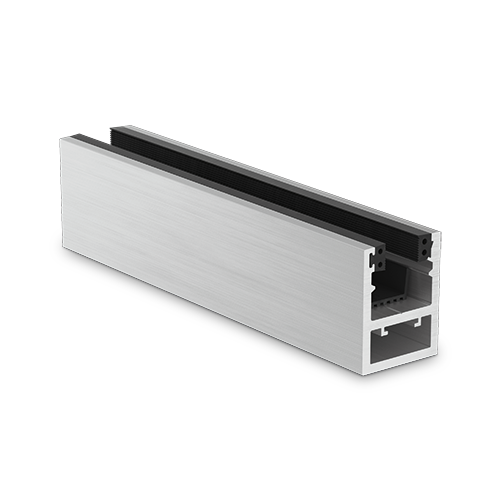 KAZIWALL-side Profil, verre 16.76mm L=200mm, aluminium anodisé naturel