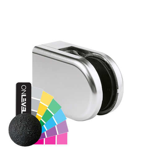 KRONOS D-forme, connexion plat verre 8-12.76mm util. en ext. couvertures RAL rugueux