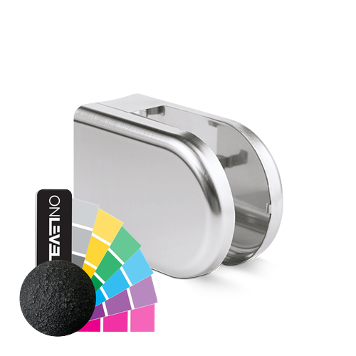 KRONOS D-shape, connection Ø48.3mm glass 8-12.76mm covercaps RAL structure